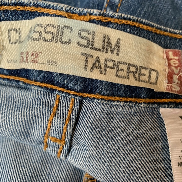 LEVI 512 CLASSIC SLIM TAPERED JEANS SIZE 12 - Picture 5 of 8